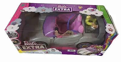 Buy Barbie Extra Car Convertible (Glittery) With Rainbow Tires, Accessories NEW & Original Packaging • 50.07£