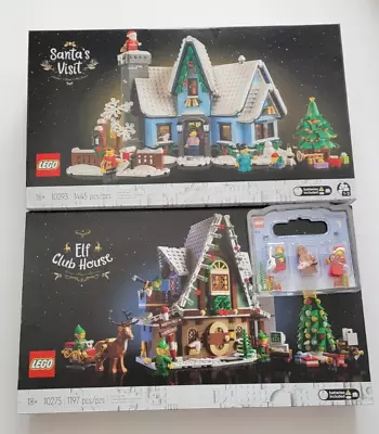 Buy New Lego Elf Club House And Santa's Visit Winter Village Lot Of 2 With Minifigs • 252.19£