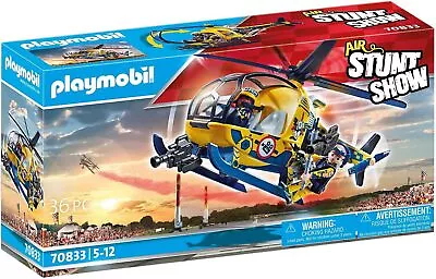 Buy Playmobil Air Stunt Show 70833 Helicopter With Film Crew, Plane Toy For 5+ Year • 35.02£