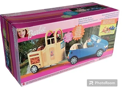 Buy Barbie Equestrian Car And Van Horse Transport Mattel 27952 Year 2000 • 154.29£