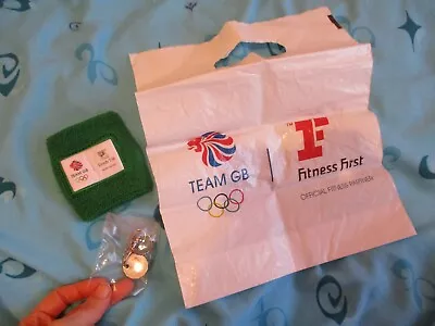 Buy British Olympics Set Keyring Green Wrist Band Plastic Bag NEW Set Team Gb GIFT • 12.99£