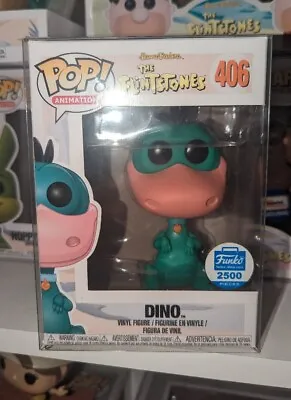 Buy Funko Pop 406 Dino Green Dino Funko Shop Limited 2500 Pieces Pop Protector • 75£