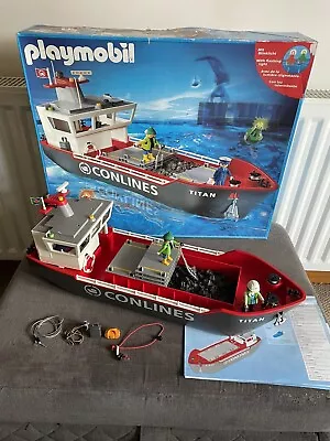 Buy PLAYMOBIL CONLINES CARGO SHIP BOAT - Unusual Item - BOXED • 25£