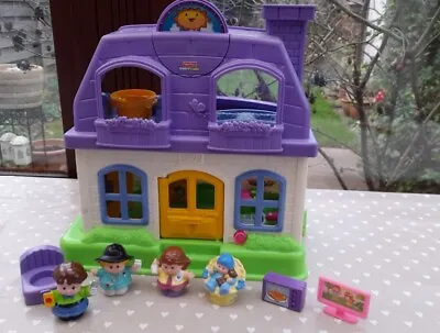 Buy Vintage Fisher Price Little People House With Figures.  • 25£