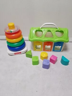 Buy Fisher-Price Vintage.  Rock-a-Stack & Baby's First Blocks Bundle Old Toys.  • 14.25£