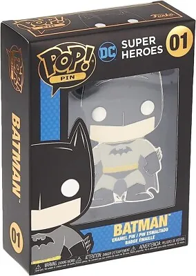 Buy Dc Super Heroes Batman #01 Funko Pop Pin Collectable Large Enamel Pin New • 15£