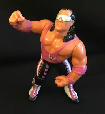 Buy WWF Bret Hart (Hit Man) Pink Shirt  Hasbro Series 8 1994 • 95£