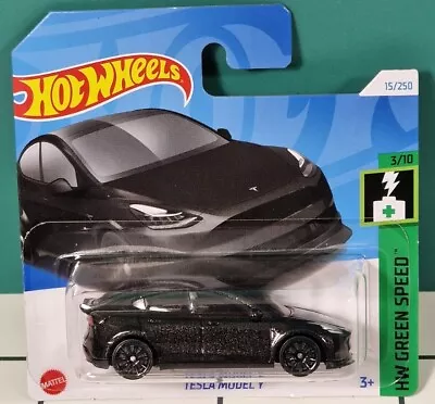 Buy Hot Wheels 2024 -tesla Model Y-black-green Speed -new/sealed • 7.99£