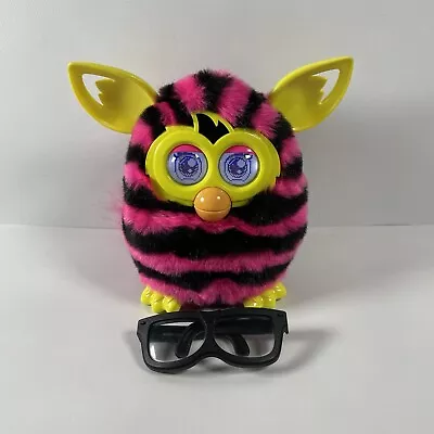 Buy Hasbro Furby Boom 2012 | Straight Stripes Pink / Black | Electronic Toy | Tested • 19.99£
