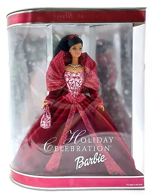 Buy 2002 Holiday Celebration Barbie Doll / African-American / Mattel 56210, NrfB • 76.98£