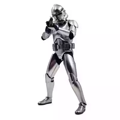 Buy Hot Toys Sideshow Exclusive MMS643 Star Wars Clone Trooper CHROME VERSION 1/6 • 385.41£