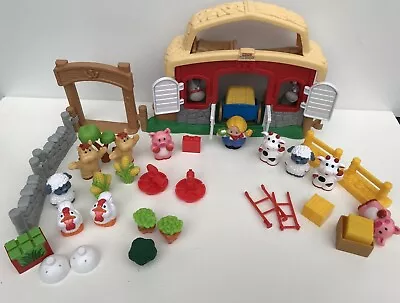 Buy Fisher Price Little People Barn Stable Sounds Connects To Farm Horses, Animals • 34.99£