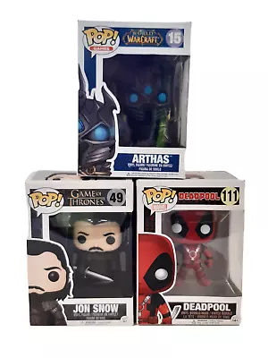 Buy X3 Funko Pop's Games Of Thrones Deadpool & World Of Warcraft Collectables Boxed  • 26£