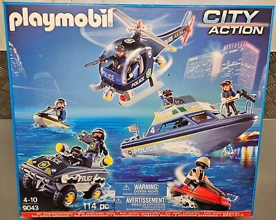 Buy Playmobil Large 9043 City Action Police SWAT (2007) Sealed With Electric Motor • 59.95£