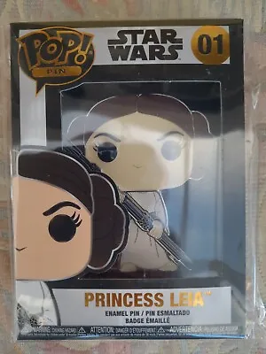 Buy FUNKO - Pop Pin - Princess Leia - Star Wars - #01 - Large - Enamel - NEW • 25£