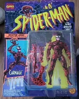 Buy Marvel SuperHeroes Snap On Weapon CARNAGE ToyBiz 1994 Mint On Card Spider-Man • 25£