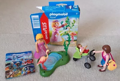 Buy PLAYMOBIL Bundle Mother & Child Pushchair + Princess Flamingo • 5.99£