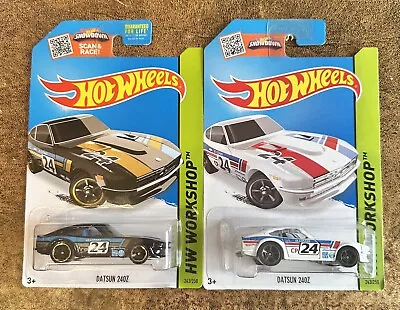 Buy Hotwheels Datsun 240Z Black And White 2015 #243/250 On Sealed Long Cards • 10£