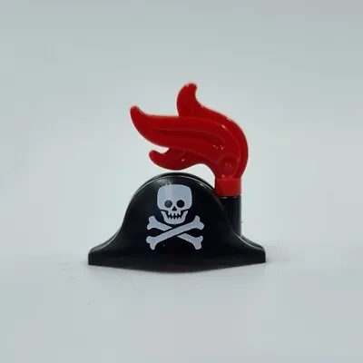 Buy Lego Pirate Hat Skull And Crossbones Feather RED 2528pb14 NEW From Set 21322 A2 • 3.49£