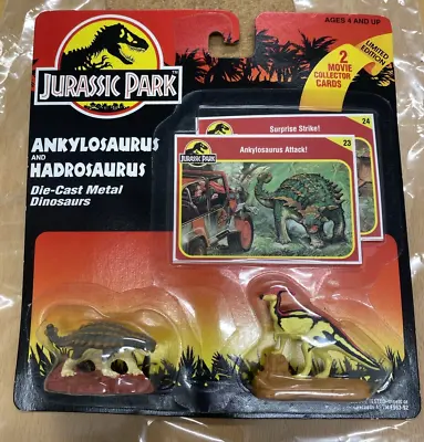 Buy AE358 Jurassic Park Die-Cast Dinosaurs 2 Pack Ankylosaurus & Hadrosaurus MOSC • 15£