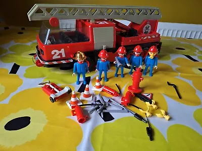 Buy Vintage Playmobil Fire Engine With Crew And Accessories • 20£