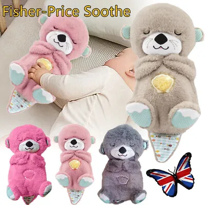 Buy Fisher-Price Soothe 'N Snuggle Otter Portable Plush Baby Toy With Sensory Detail • 15.59£