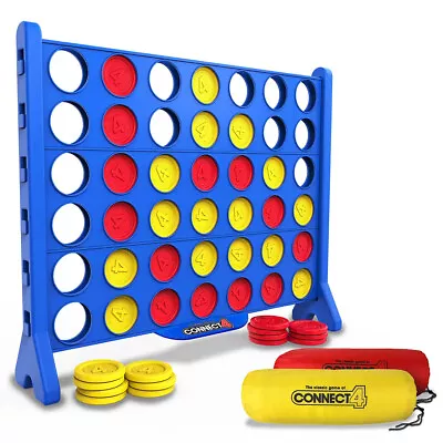 Buy HASBRO Original Giant Connect 4 Set With 2 Carry Bags Garden Game • 112.99£