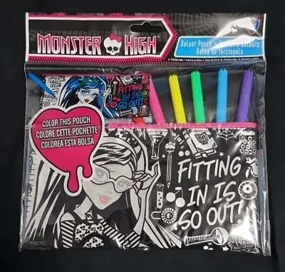 Buy Monster High Colour Your Own Velvet Pencil Case • 5.95£