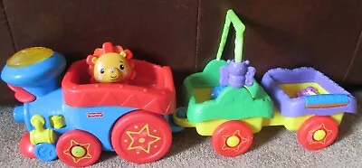 Buy 2012 Fisher Price Train With 2 Carriages And 3 Animals In Very Good Condition • 9.99£