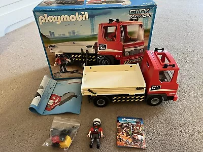 Buy Playmobil 5283 - City Action - Flatbed Construction Truck Vehicle With Box • 4.99£