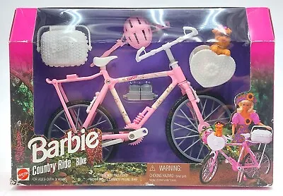 Buy 1992 Barbie Bike: Country Ride Bike (Pink) With Puppy / Mattel 67560, NrfB • 46.51£