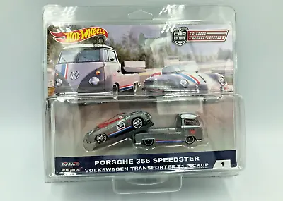 Buy Hot Wheels Team Transport Porsche 356A Speedster & Volkswagen T1 Pickup #1 1:64 • 69.99£