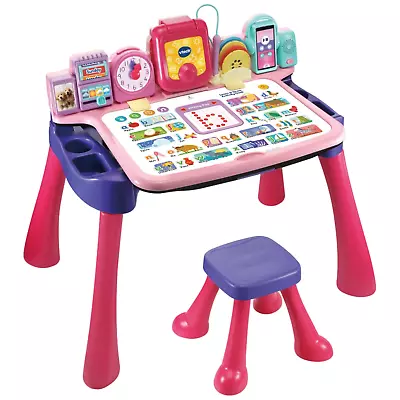 Buy VTech Draw And Learn Activity Desk Interactive Children Toys Fun Art Table Pink • 89.99£