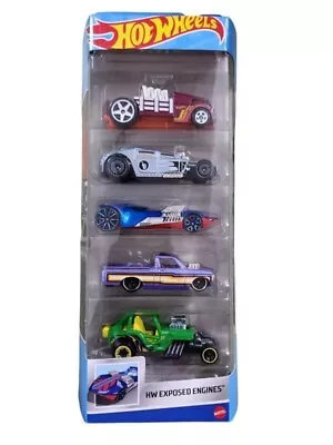 Buy Hot Wheels 5 Pack Diecast Vehicles Kids Cars Mattel HW Exposed Engines HLY79 • 9.50£