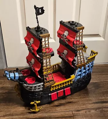 Buy Fisher Price Imaginext Pirate Ship Red Skull And Cross Bone Sails • 15.99£