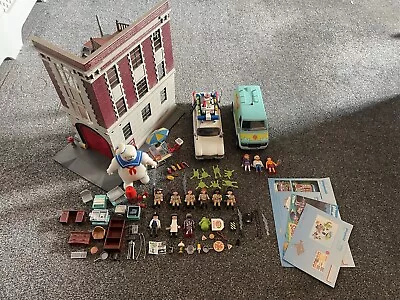 Buy Playmobil Huge Ghostbusters / Scooby Doo Bundle Firehouse Ecto 1 StayPuft & More • 50£