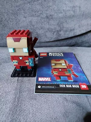 Buy LEGO BrickHeadz Marvel Iron Man MK50 41604 Instructions No Box  • 35£