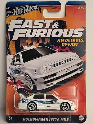 Buy New Hot Wheels Fast And Furious HW Decades Of Fast Volkswagen Jetta Mk3 • 9£