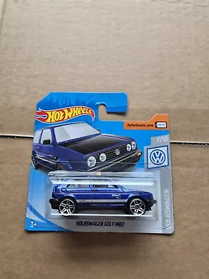 Buy Volkswagen Golf GTI Blue Car Mk2 Short Card Hot Wheels • 9.99£