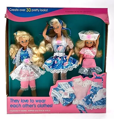 Buy 1992 Barbie Sharin' Sisters Doll Set / 3-Doll Poison Set / Mattel 10143 / NrfB • 123.23£