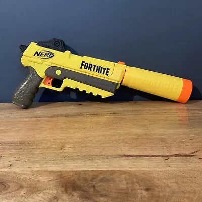 Buy Nerf Fortnite SP-L Dart Shhhh… Gun Blaster Elite Pistol With Silencer Yellow • 4.99£