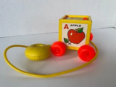 Buy Vintage Fisher-Price Pull Toy PEEK-A-BOO BLOCK #760, 1970 • 9.45£