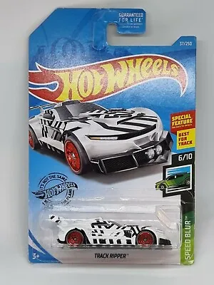 Buy Hot Wheels Track Ripper In (White) With Decals Speed Blur 6/10 On Long Card NEW • 5.49£