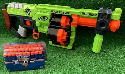Buy NERF Gun Green Zombiestrike DOOMINATOR 24 Barrel Rotating Revolver & 30 Darts • 14.99£