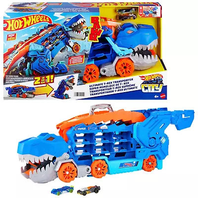 Buy Hot Wheels Ultimate T-Rex Transporter Playset Jurassic Racing Cars Toy 1:64 NEW • 109.99£