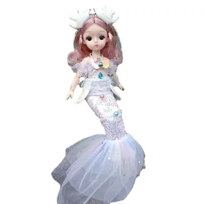 Buy 30cm Music Princess Mermaid Doll Barbie Girl Children's Festival Gift • 16.78£