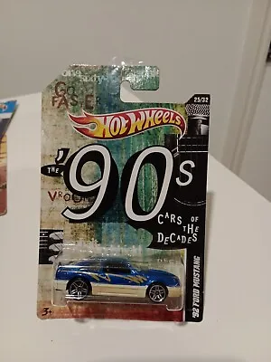 Buy Hot Wheels Cars Of The Decades The 90s 1992 Ford Mustang In Blue  • 3.99£