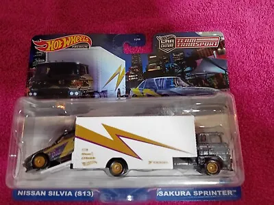 Buy Hot Wheels Premium - Team Transport - #52 Sakura Sprinter & Nissan Silvia (S13) • 9.99£