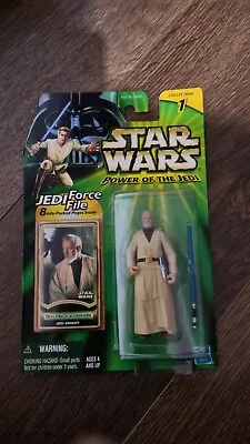 Buy Star Wars Power Of The Jedi Force File  Ben  Obi-wan  Kenobi Tatooine Old • 5£