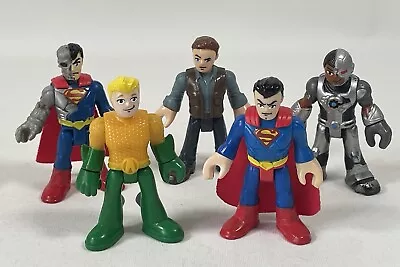 Buy Imaginex DC Super Friends Figures Bundle-Superman Aquaman  Cyborg- Fisher Price • 6.95£